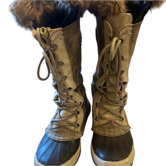 Womens Sorel Cate The Great Waterproof Leather Lace Up Winter Snow Boots… - Picture 2 of 8